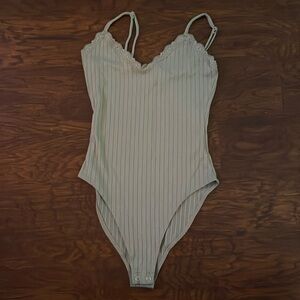 Forever 21 sage green tank bodysuit. Size Small